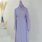 Purple Inlaid with Abaya with Hijab