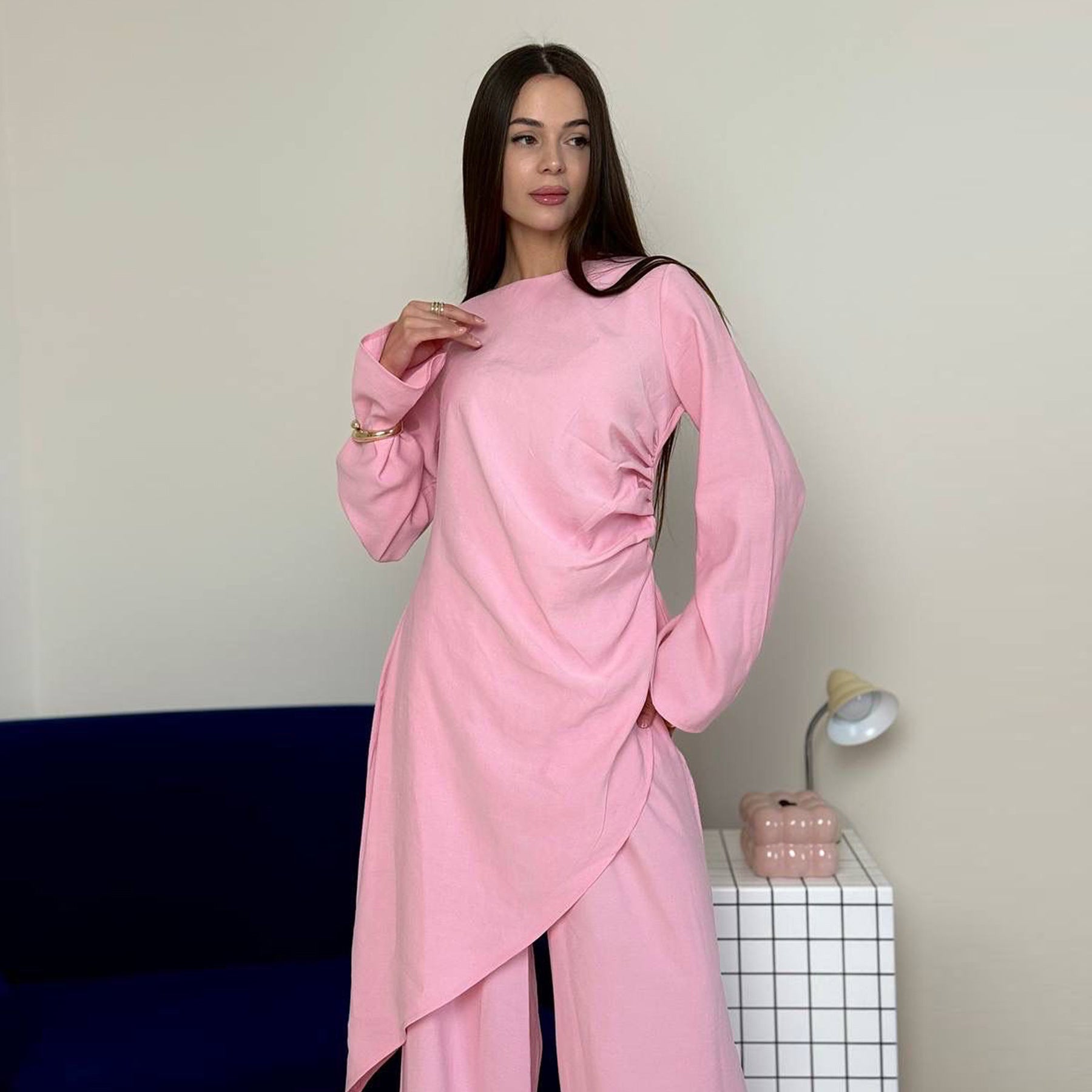 Long Top and Pants Two-Piece Abaya