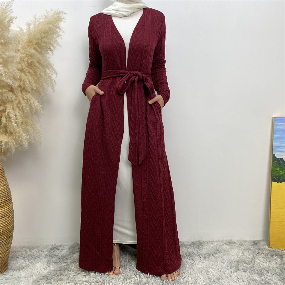 Autumn/Winter Knitted Pocket Abaya