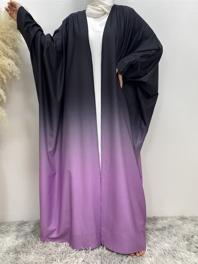 Gradient Batwing Sleeves Abayas