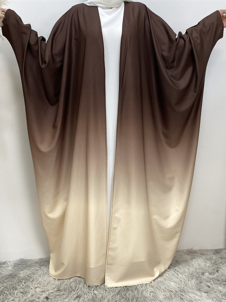 Gradient Batwing Sleeves Abayas