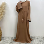 Hot Stamping Spliced Lace Up Dress