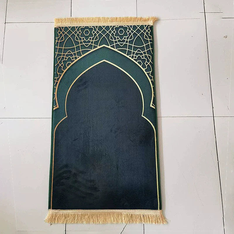 Ramadan Alien Prayer Rug - Green