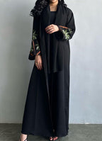 Embroidered Solid Color Abayas
