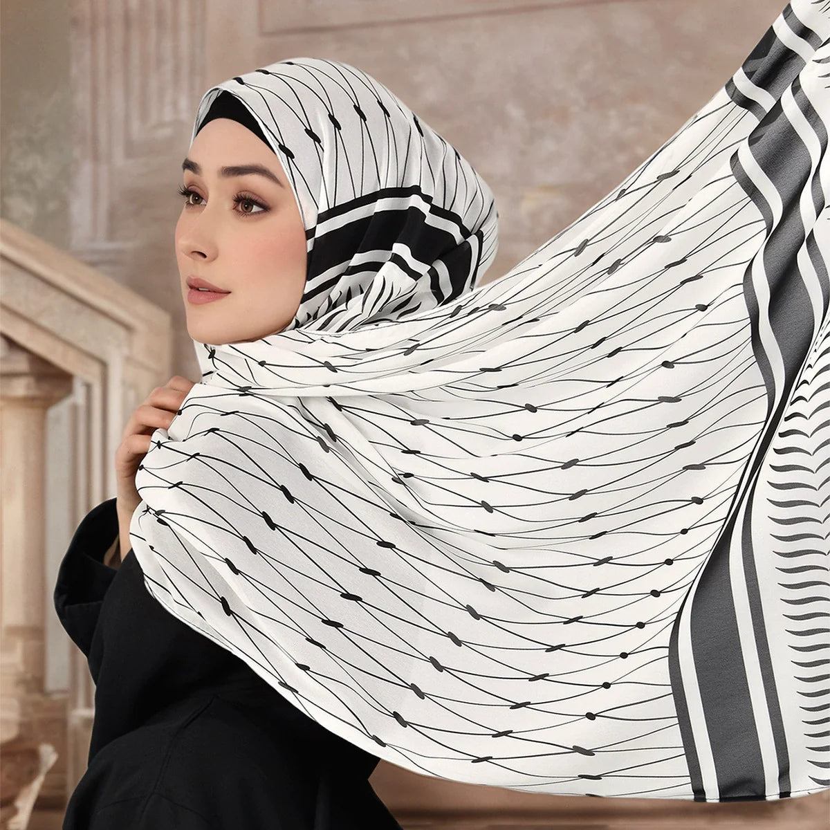 Ethnic Style Printed Hijab