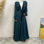 Double Sided Wearable Pocket Open Abaya