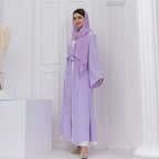 Purple Inlaid with Abaya with Hijab