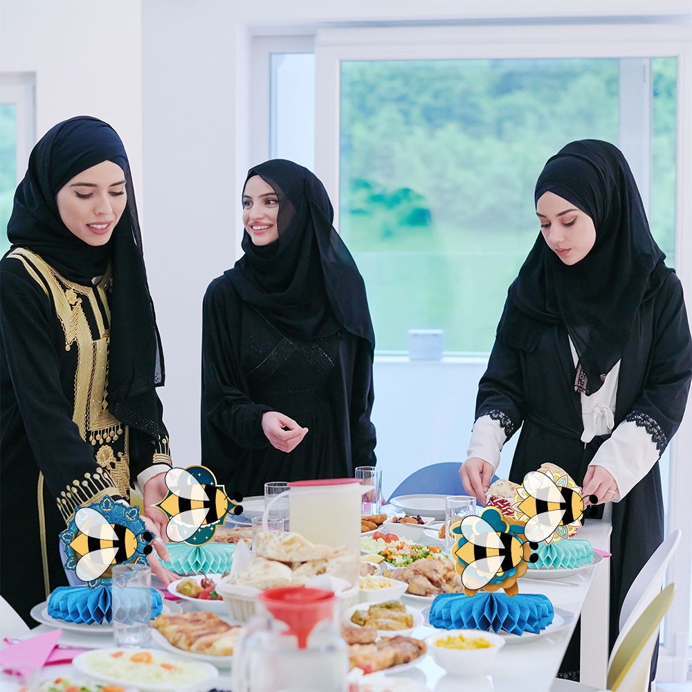 9pcs Honeycomb Ramadan Table Decorations