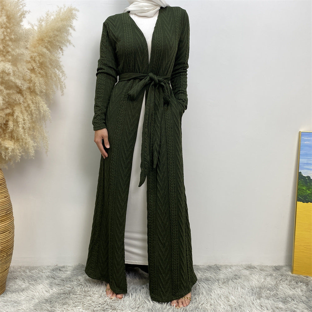 Autumn/Winter Knitted Pocket Abaya