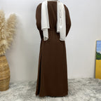 Hot Stamping Spliced Lace Up Dress