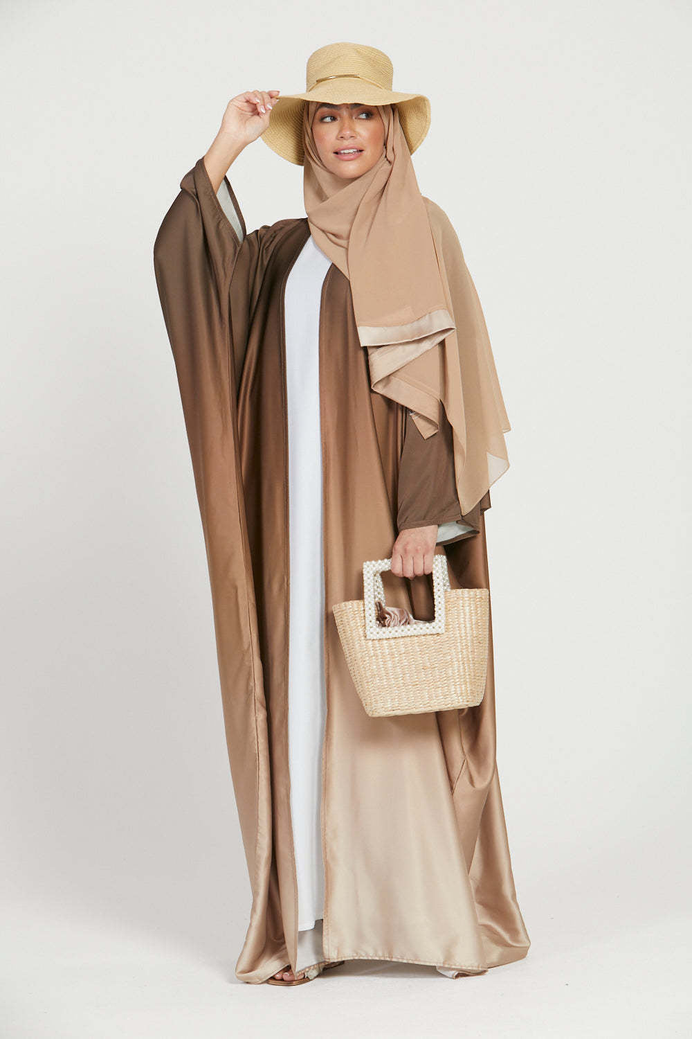 Gradient Batwing Sleeves Abayas