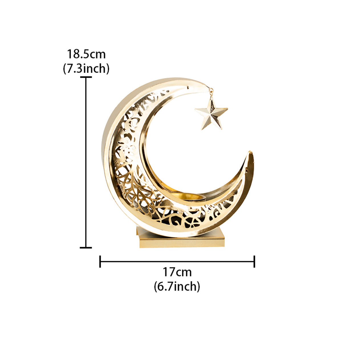 Crescent Moon Metal Incense Burner