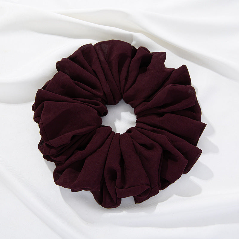 Velvet Volume Scrunchie - Deep Brown