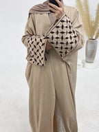 Leaf Grid Abaya