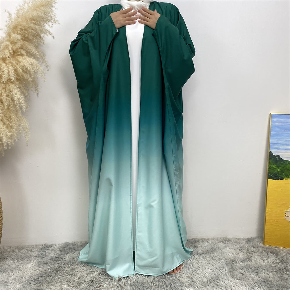 Gradient Batwing Sleeves Abayas