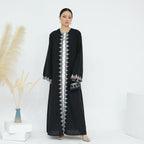 Lace Embroidery Open Abaya