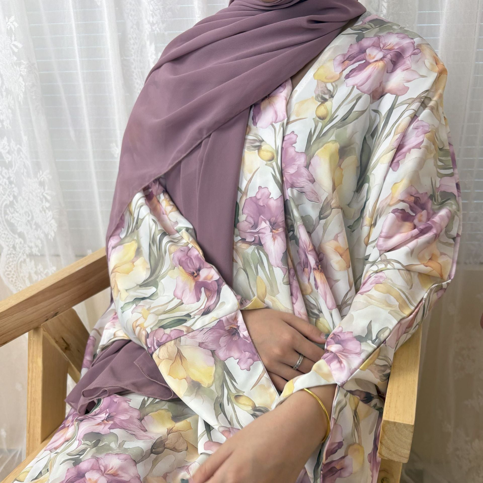 Summer Floral Set Abaya