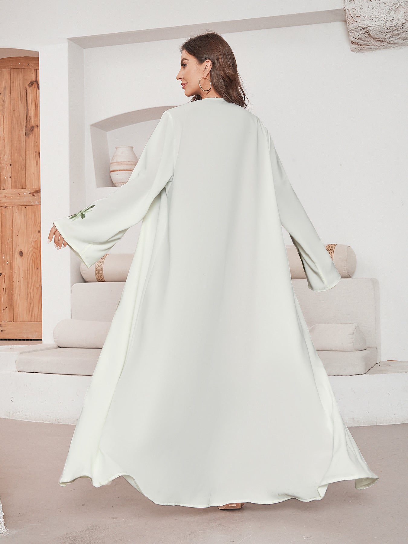 Embroidered Solid Color Abayas