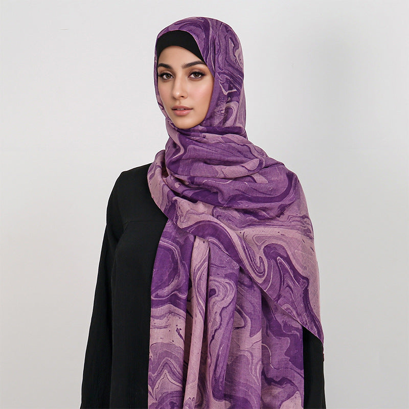 Cotton & Polyester Tie-Dye Hijab
