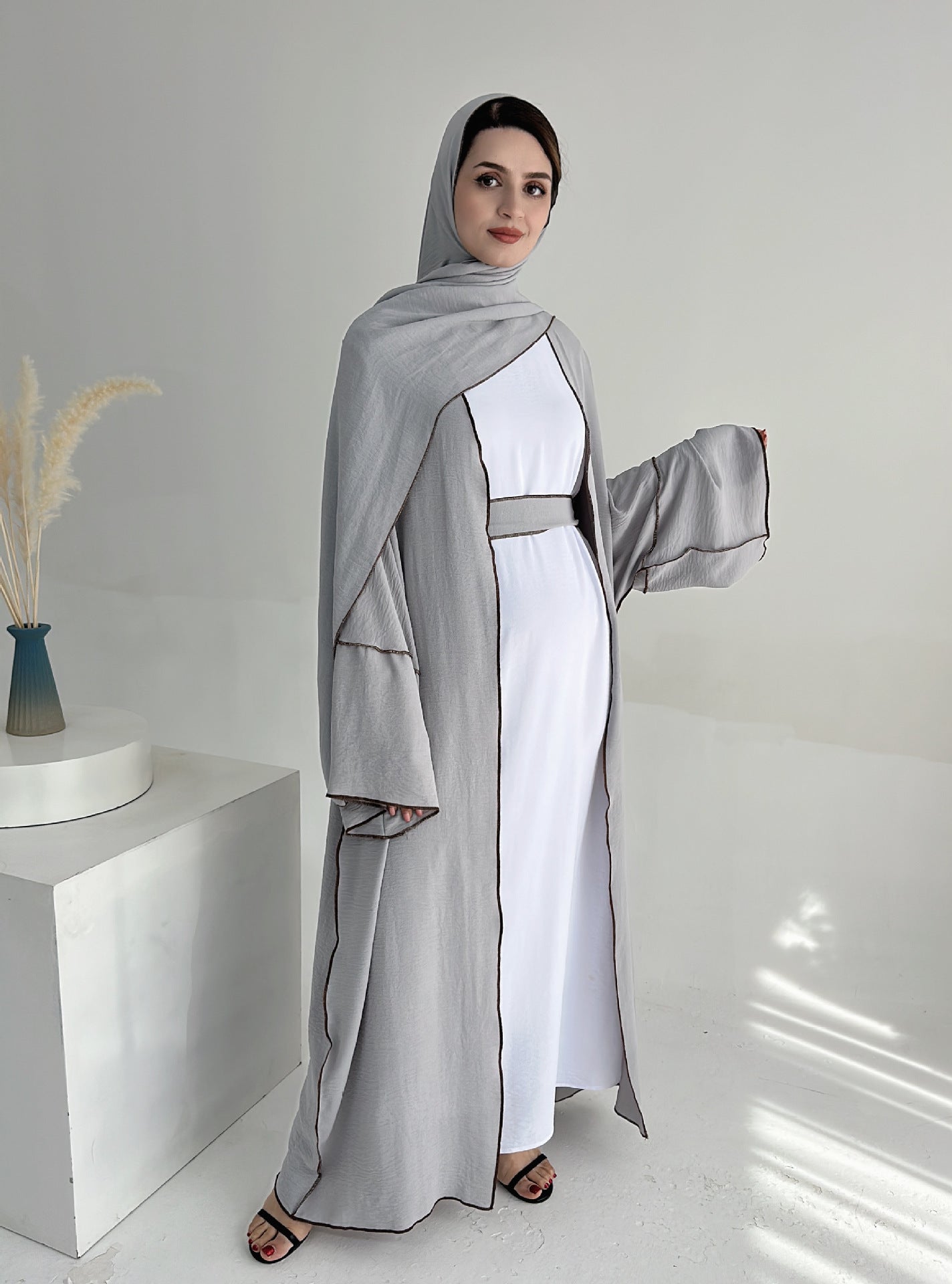 Cardigan Robe Abaya With Hijab