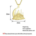 Mosque Crescent Moon Pendant