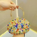 Rhinestone Round Clasp Handbag