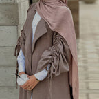 Fashionable Blazer Collar Cardigan Abaya