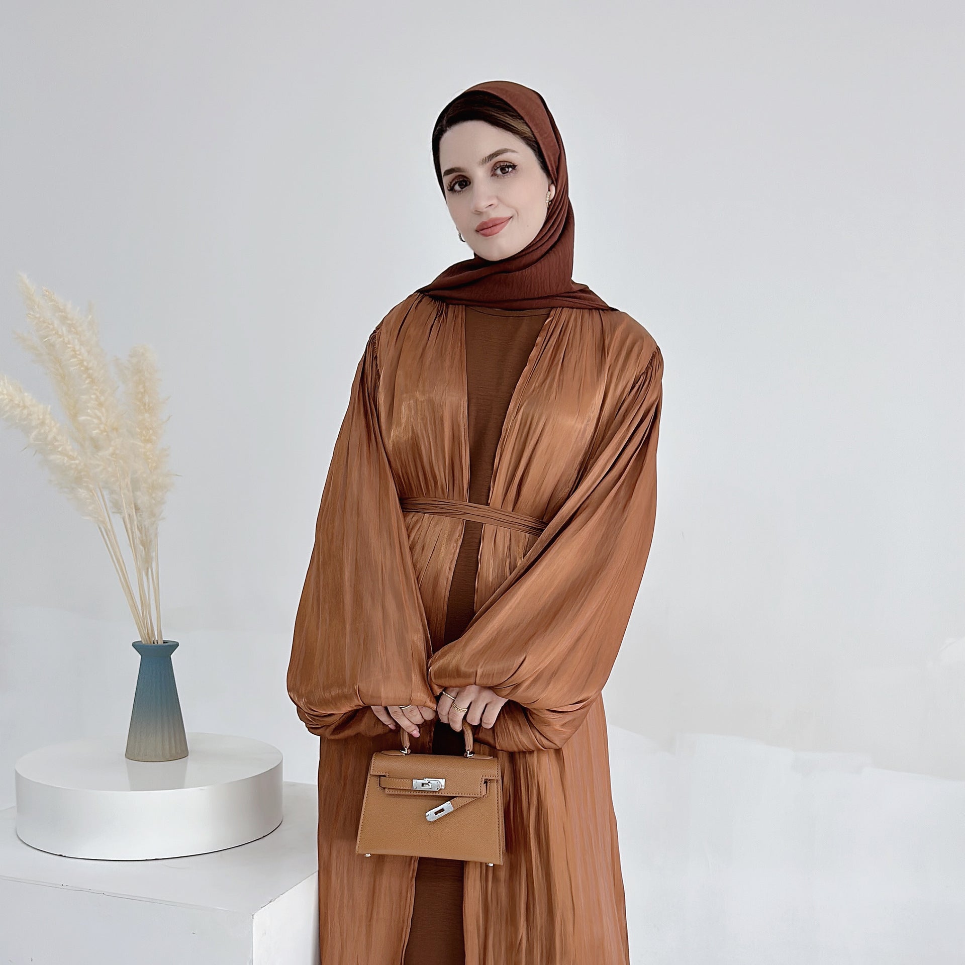 Cardigan Elegant Abaya With Hijab