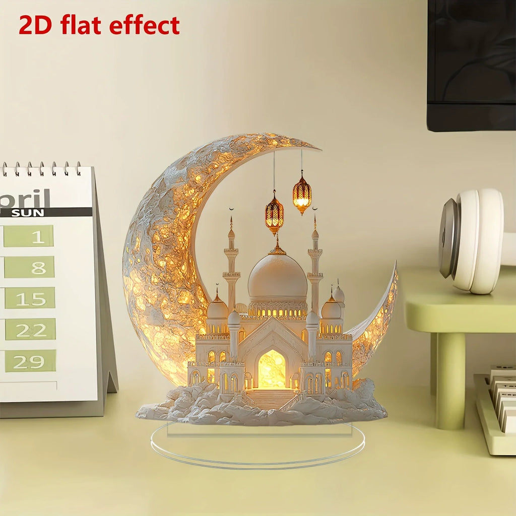 Ramadan Desktop Ornament Moon Castle