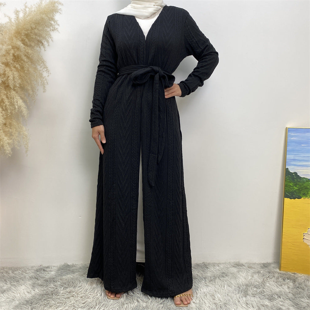 Autumn/Winter Knitted Pocket Abaya