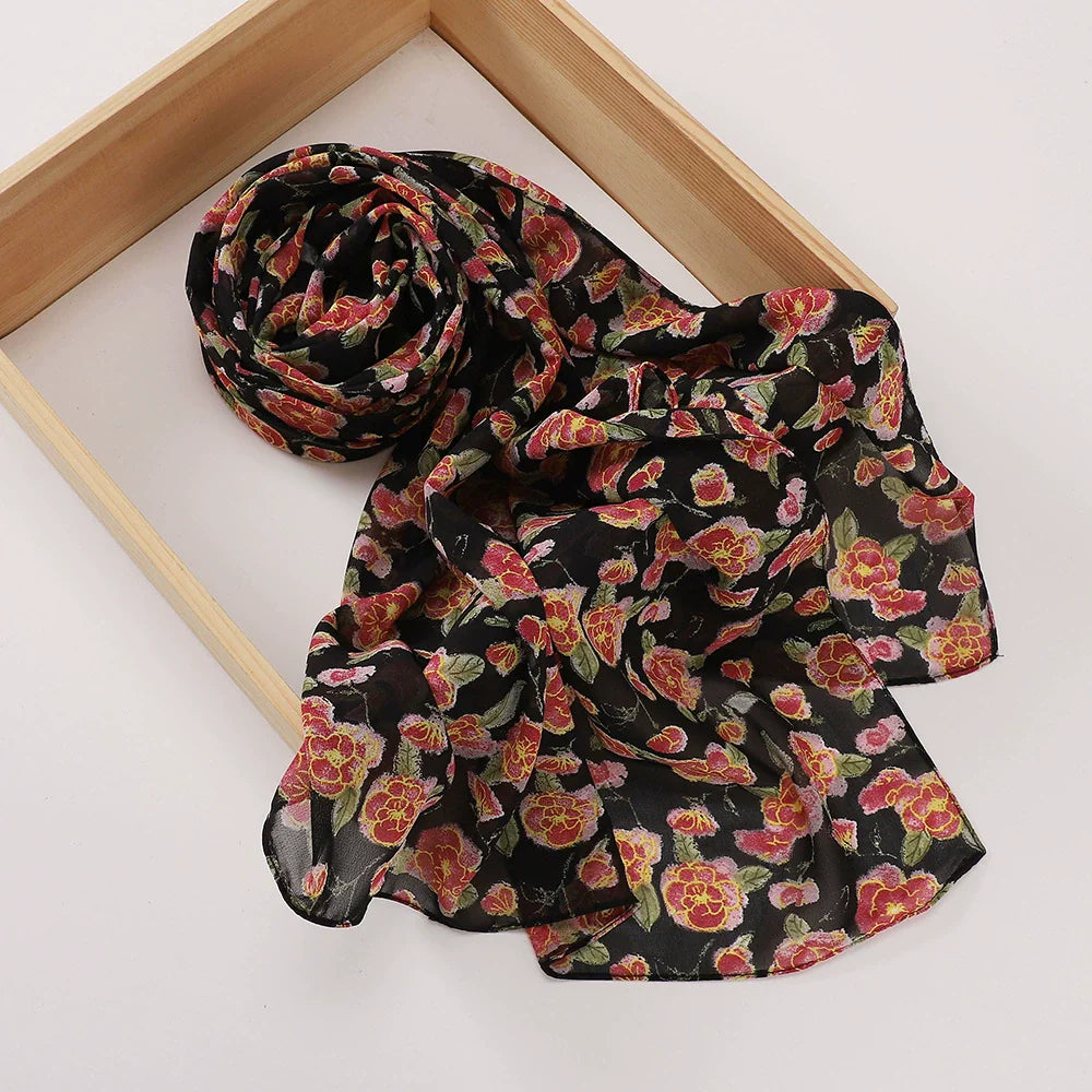 Rose Flower Printed Hijab