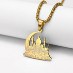 Mosque Crescent Moon Pendant