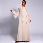 Chiffon Dress Set (Open Abaya+Inner Dress)