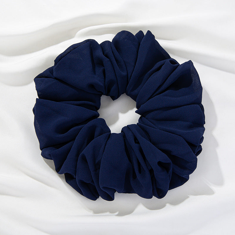 Velvet Volume Scrunchie - Deep Blue