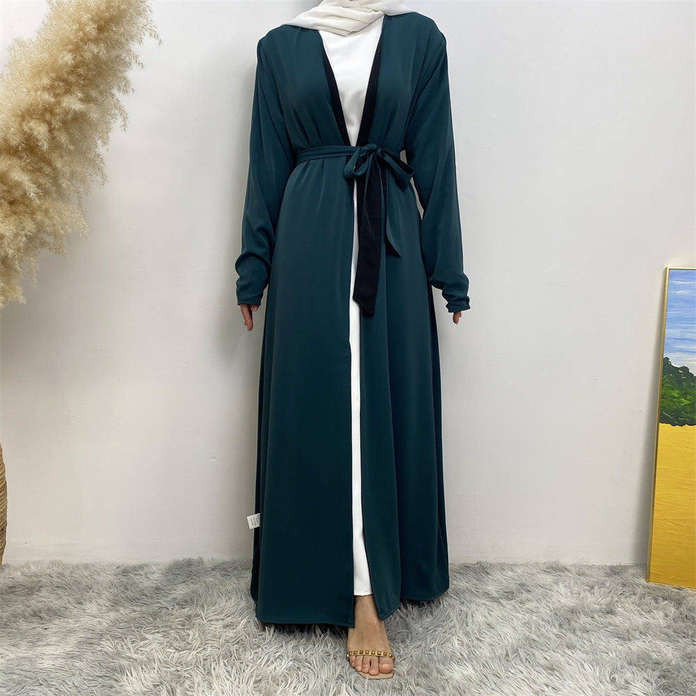Double Sided Wearable Pocket Open Abaya