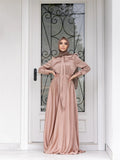 Extended Large Swing Satin Dress