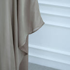 Solid Color Island Crepe Abaya with Hijab