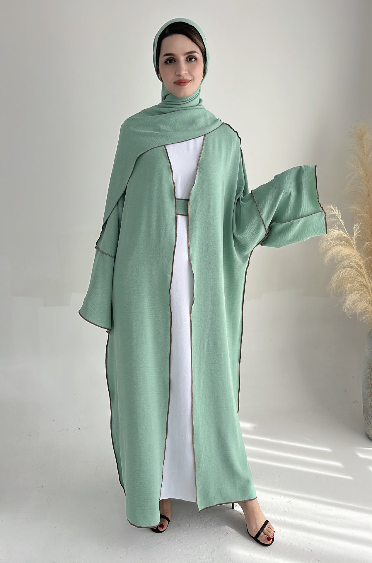 Cardigan Robe Abaya With Hijab