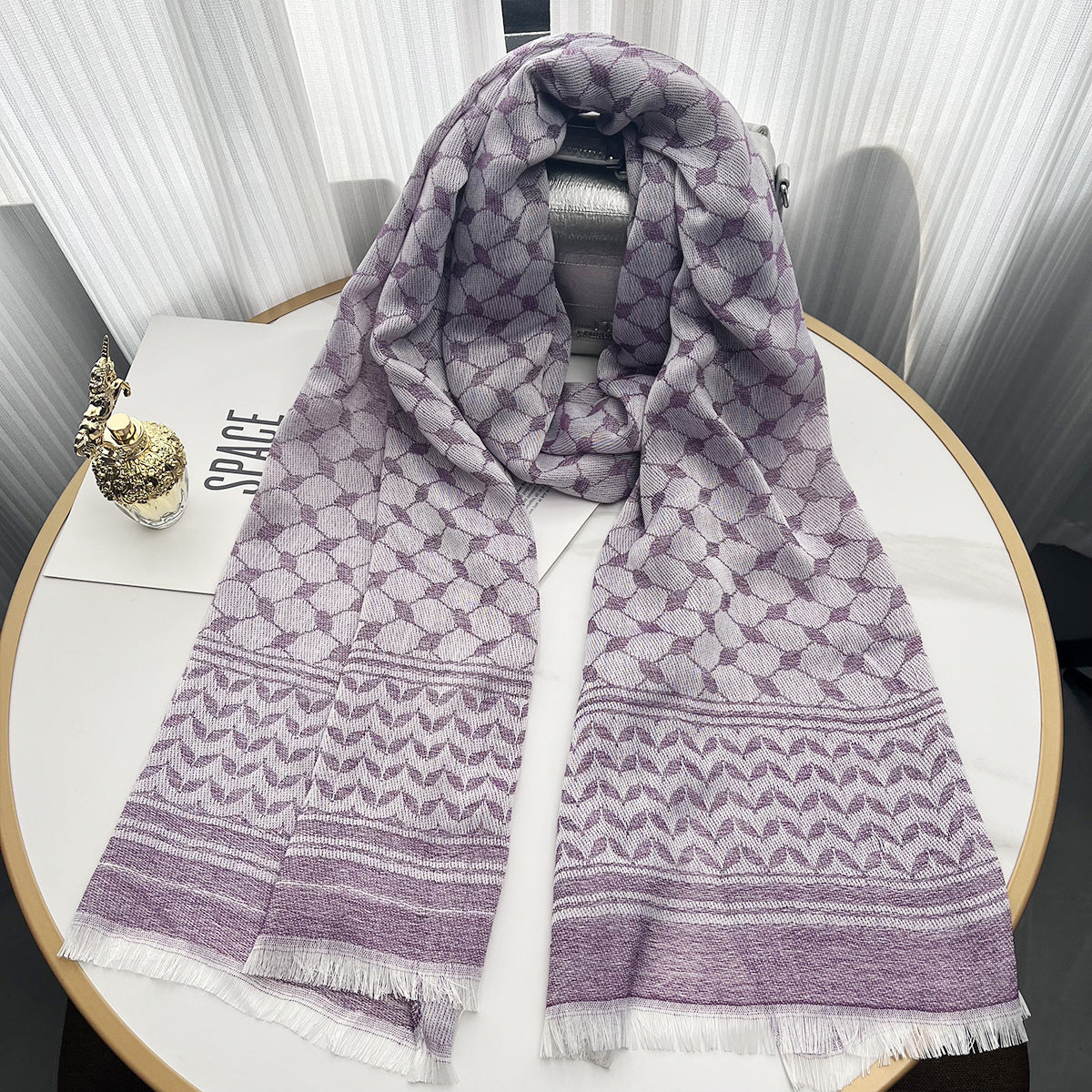 Middle Eastern Jacquard Hijab Scarf