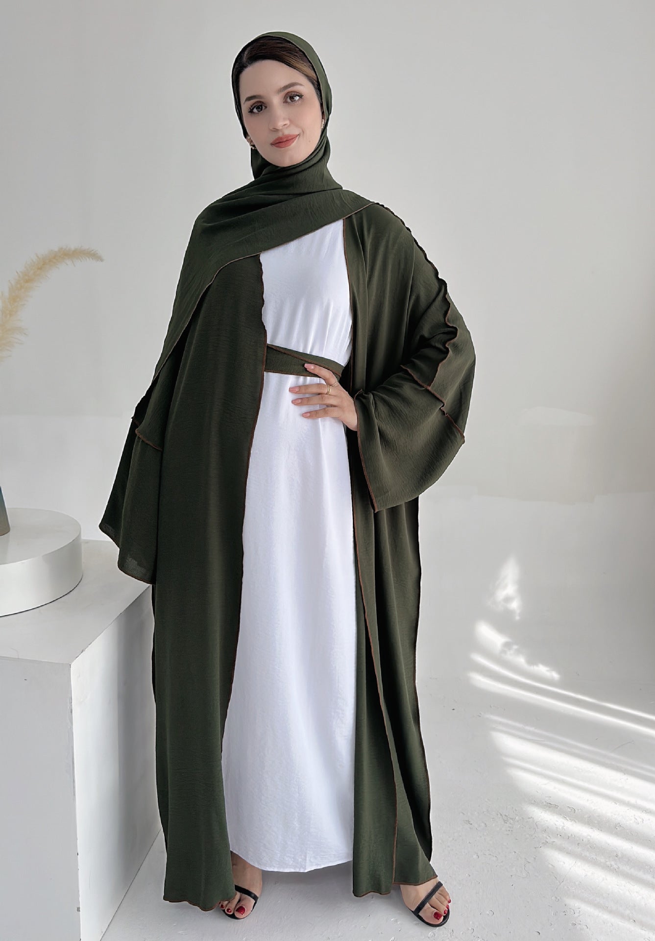 Cardigan Robe Abaya With Hijab