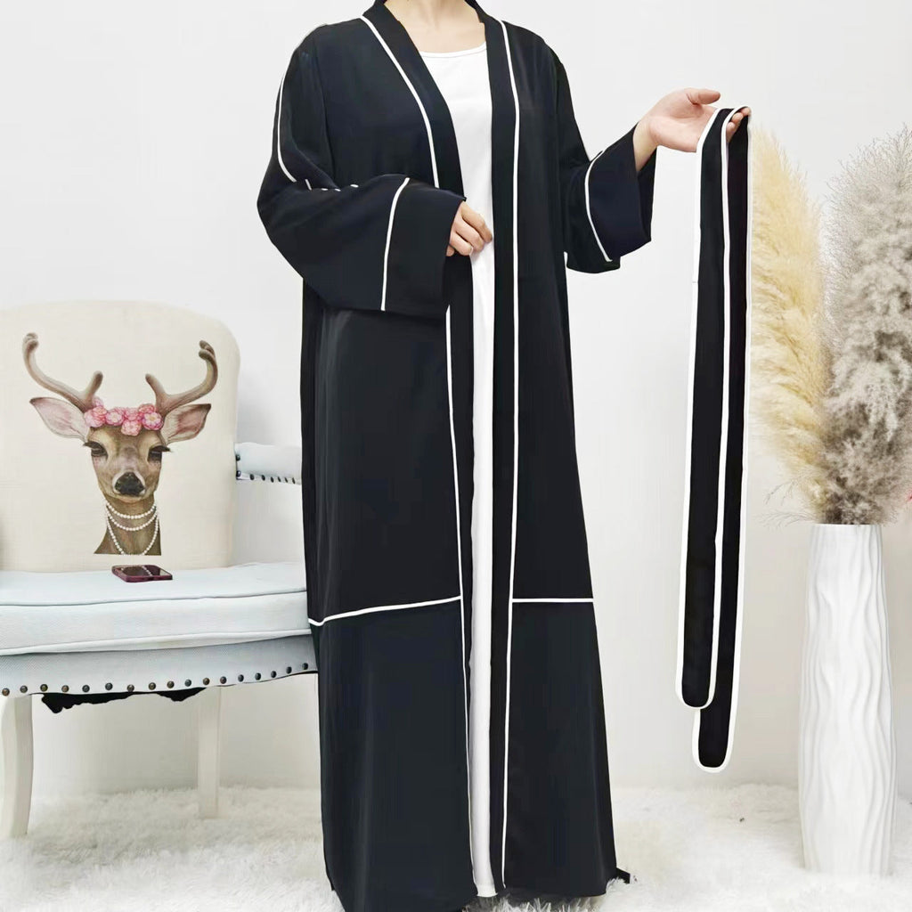 Striped Cardigan Abaya