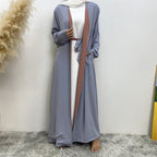 Double Sided Wearable Pocket Open Abaya