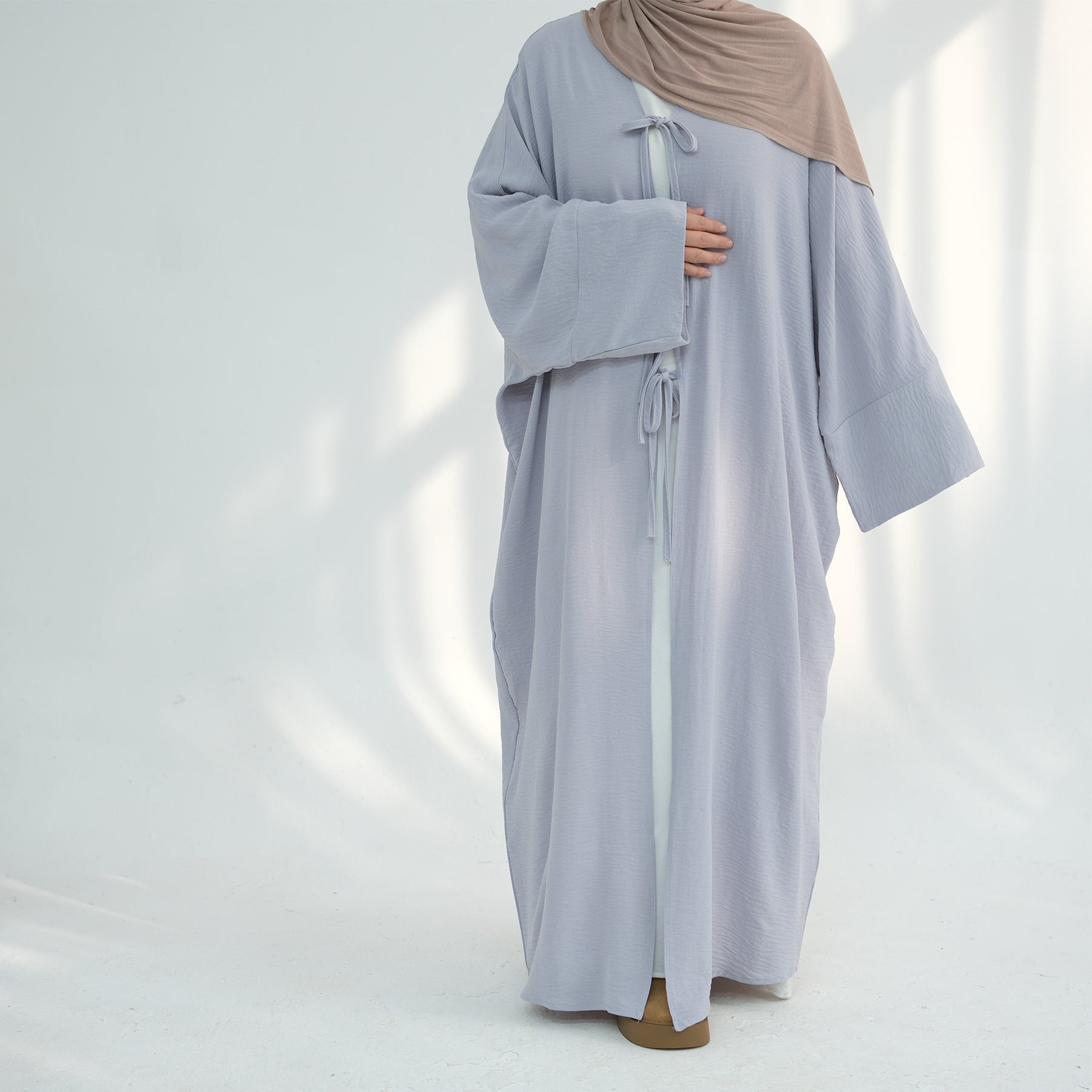 Elegant Tie Open Abaya