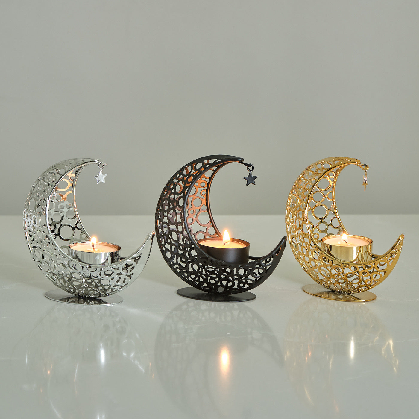 Ramadan Crescent Metal Incense Burner Decor