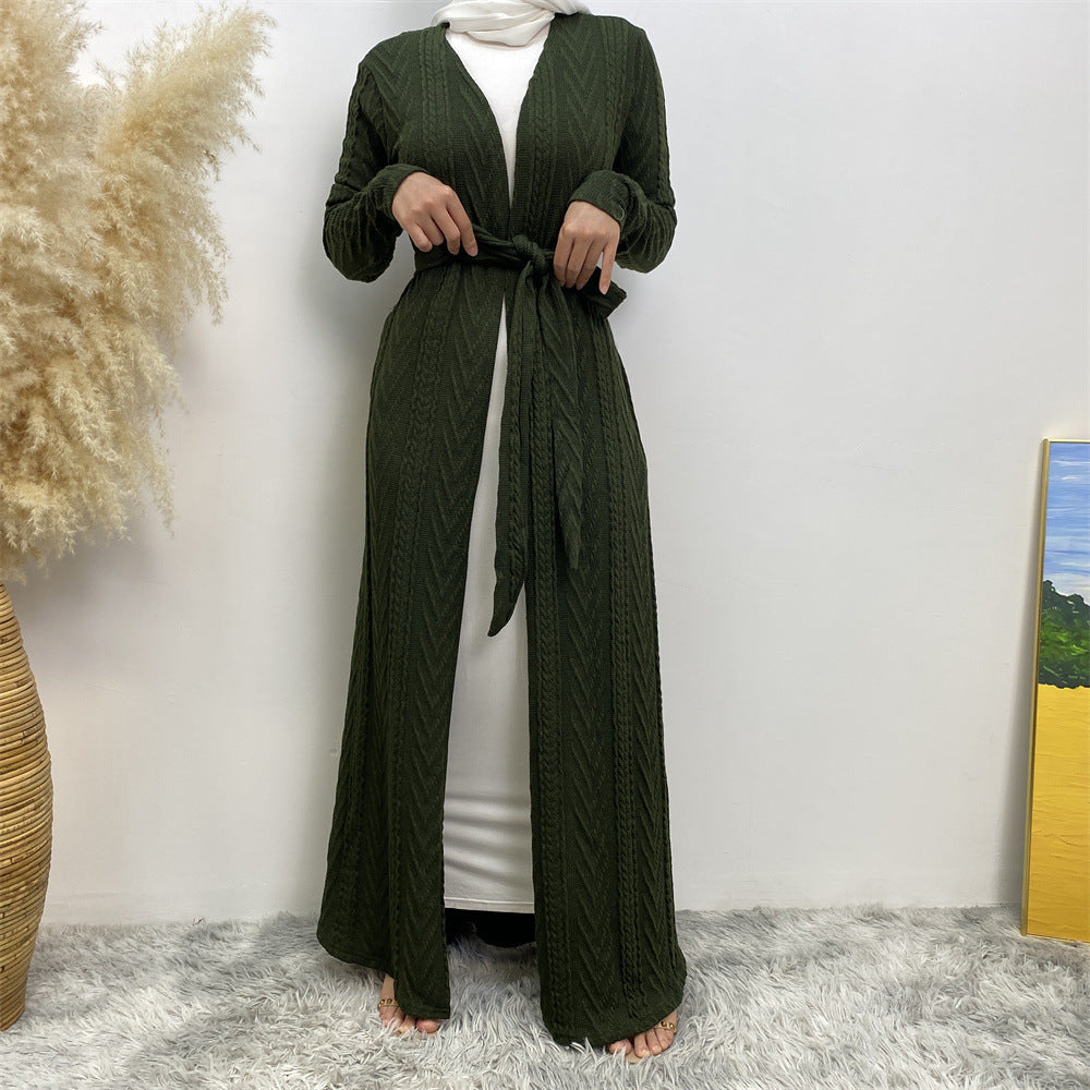 Autumn/Winter Knitted Pocket Abaya