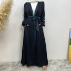 Double Sided Wearable Pocket Open Abaya