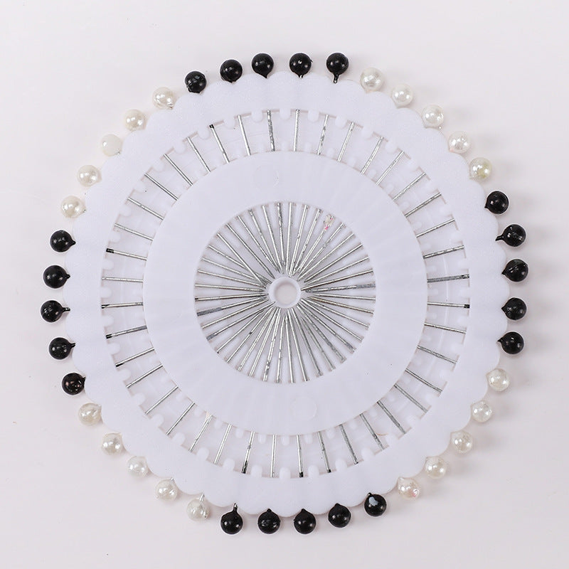 Straight Pins - White & Black