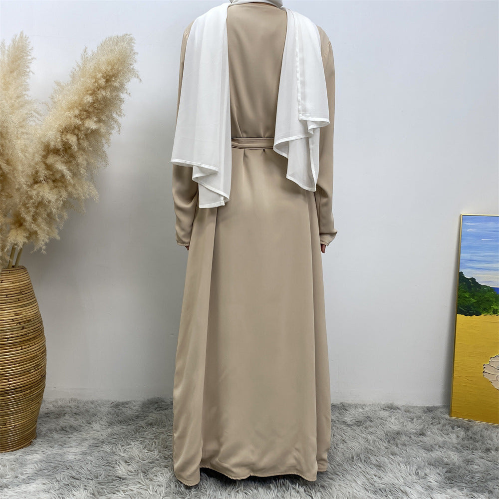 Double Sided Wearable Pocket Open Abaya