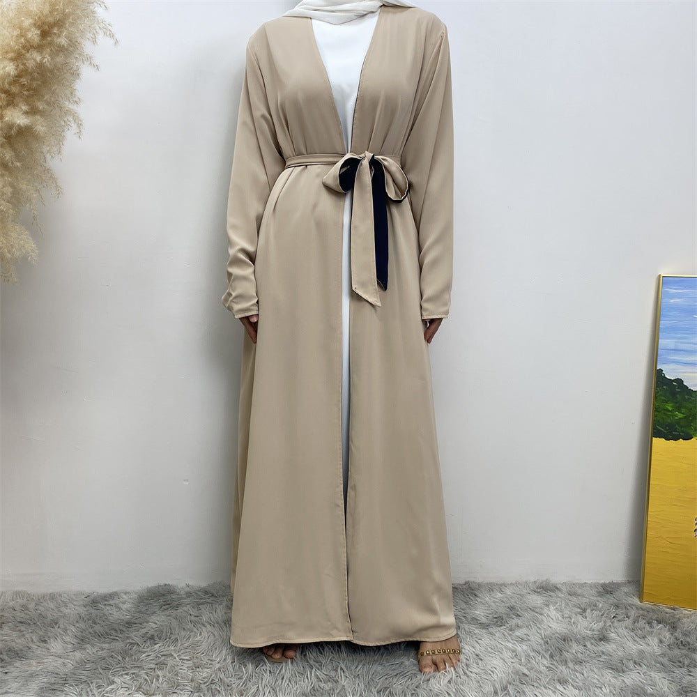 Double Sided Wearable Pocket Open Abaya