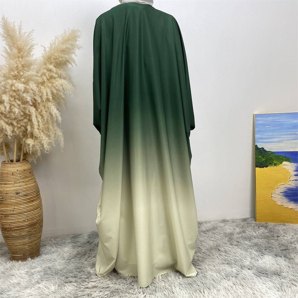 Gradient Batwing Sleeves Abayas